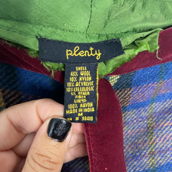 Vintage Plenty Flannel Floral Multi-colored Wool Blend Pants Size Medium - Picture 9 of 13